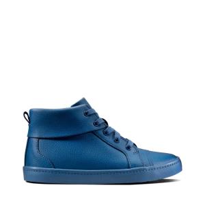 Boys' Clarks City Oasis Hi Kid Originals Boots Dark Blue | CLK329ZQS