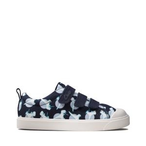 Boys' Clarks City Vibe Kid Canvas Shoes Navy | CLK185KPH