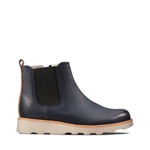 Boys' Clarks Crown Halo Kid Originals Boots Navy | CLK513NDZ