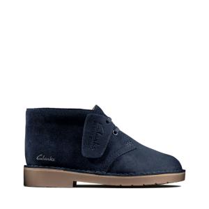 Boys' Clarks Desert Boot 2 Kid Originals Boots Navy | CLK093FHB