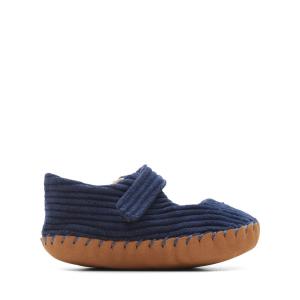 Boys' Clarks Halo Large School Shoes Navy | CLK945ZSN