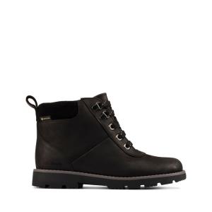 Boys' Clarks Heath Go GORE-TEX Kid Originals Boots Black | CLK948TKF