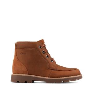 Boys' Clarks Heath Lace Kid Originals Boots Brown | CLK783WLO