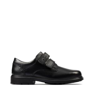 Boys' Clarks Remi Pace Kid School Shoes Black | CLK852TAP