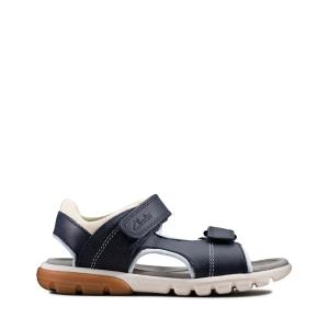 Boys' Clarks Rocco Wave Kid Sandals Navy | CLK604EBV