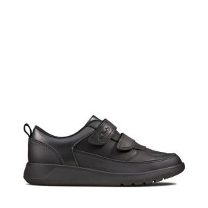 Boys' Clarks Scape Flare Kid School Shoes Black | CLK052YWC