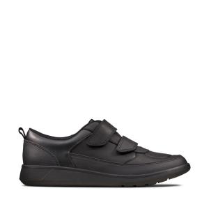 Boys' Clarks Scape Flare Youth School Shoes Black | CLK875KGC