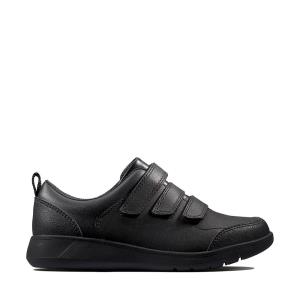 Boys' Clarks Scape Sky Youth School Shoes Black | CLK267WKA