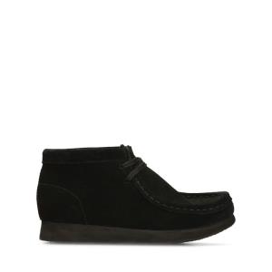 Boys' Clarks Wallabee Boot Originals Boots Black | CLK097VQC