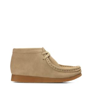 Boys' Clarks Wallabee Boot Originals Boots Brown | CLK784CPS