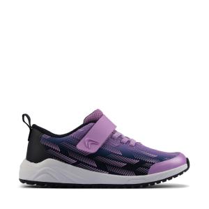 Girls' Clarks Aeon Pace Youth Sneakers Purple | CLK594PXK