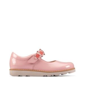 Girls' Clarks Crown Petal Kid School Shoes Light Pink | CLK953RPH