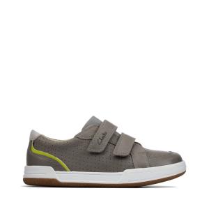 Girls' Clarks Fawn Solo Kid Sneakers Grey | CLK298IDW