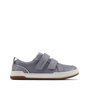 Girls' Clarks Fawn Solo Kid Sneakers Light Blue | CLK235AVQ