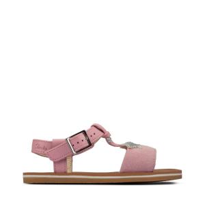 Girls' Clarks Finch Summer Kid Sandals Light Pink | CLK379HEO