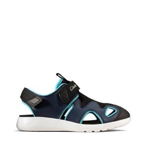 Girls' Clarks Scape Surf Kid Sandals Navy | CLK361VIJ