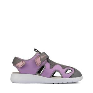 Girls' Clarks Scape Surf Kid Sandals Purple | CLK503UJS