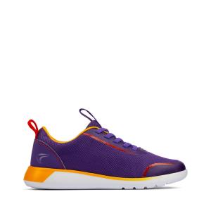 Girls' Clarks Suburb Spark K Sneakers Purple | CLK437NTK