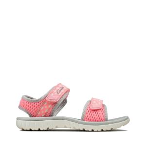 Girls' Clarks Surfing Tide Kid Sandals Pink | CLK342HIC