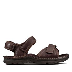 Men's Clarks ATL Part Sandals Dark Brown | CLK723FZY