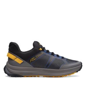 Men's Clarks ATL Trail Lo Sneakers Black | CLK038CDJ