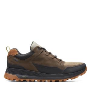 Men's Clarks ATL Trek Lo GORE-TEX Sneakers Dark Olive | CLK056QED