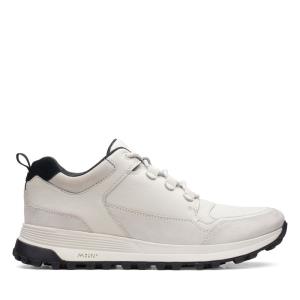 Men's Clarks ATL Trek Lo Sneakers White | CLK541XLP