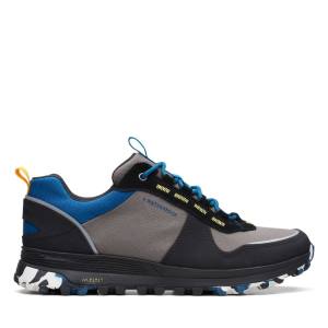 Men's Clarks ATL Trek Walk Waterproof Sneakers Grey | CLK204EIY