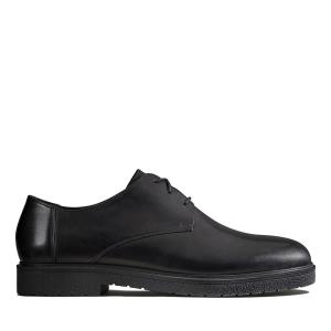 Men's Clarks Ashcroft Plain Black Shoes Black | CLK385EXG