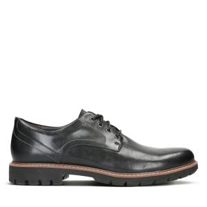 Men's Clarks Batcombe Hall Black Shoes Black | CLK894RDC