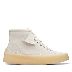 Men's Clarks Caravan Mid Ankle Boots White | CLK871EAV