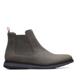 Men's Clarks Chantry Top Chelsea Boots Dark Grey | CLK596UAE