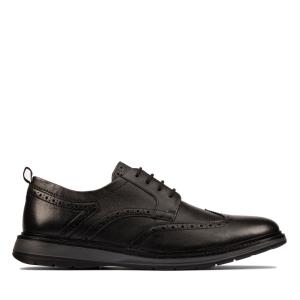 Men's Clarks Chantry Wing Black Shoes Black | CLK179MGP