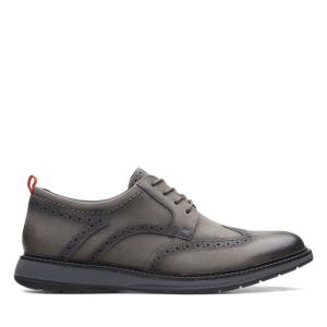 Men's Clarks Chantry Wing Dress Shoes Dark Grey | CLK913GTL