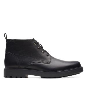 Men's Clarks Chard Mid Originals Boots Black | CLK903MYO