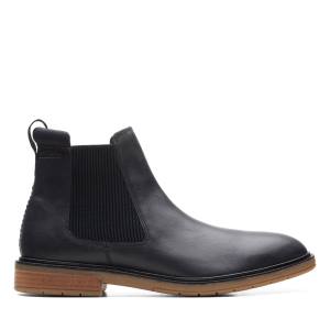 Men's Clarks Clarkdale Hall Chelsea Boots Black | CLK395BZT