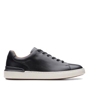 Men's Clarks CourtLite Lace Sneakers Black | CLK391WGP