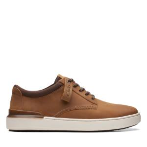 Men's Clarks Court Lite Derby Sneakers Light Brown | CLK248KAP