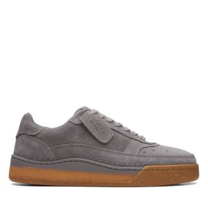 Men's Clarks Craft Court Lace Sneakers Grey | CLK402KNL