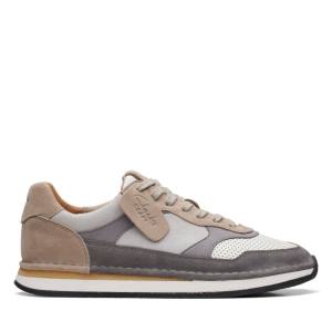 Men's Clarks Craft Run Tor Sneakers Grey | CLK863HCY