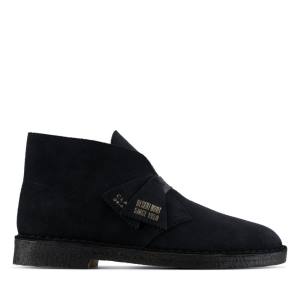 Men's Clarks Desert Boot Classic Desert Boots Navy Suede | CLK349LNF