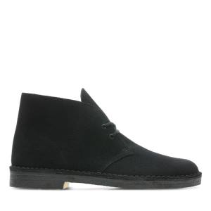 Men's Clarks Desert Boot Classic Desert Boots Black Suede | CLK495ULN