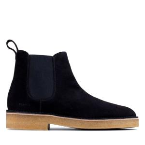 Men's Clarks Desert Chelsea 2 Chelsea Boots Navy | CLK627XDY