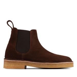 Men's Clarks Desert Chelsea 2 Originals Boots Chocolate | CLK706AWQ