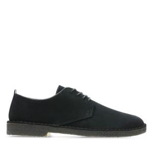 Men's Clarks Desert London Black Shoes Black | CLK612HSU