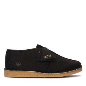 Men's Clarks Desert Trek Desert Boots Black | CLK932SUD