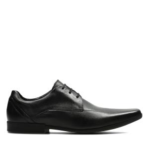 Men's Clarks Glement Over Black Shoes Black | CLK097UER