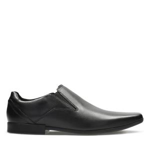 Men's Clarks Glement Slip Loafers Black | CLK107JGA