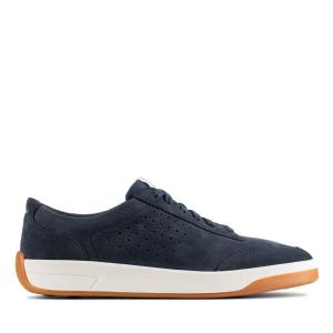 Men's Clarks Hero Air Lace Sneakers Navy | CLK258QWV