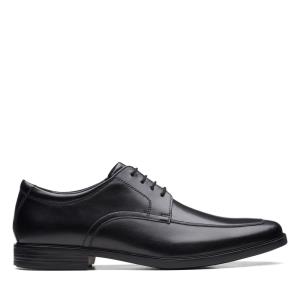 Men's Clarks Howard Apron Black Shoes Black | CLK901EXZ